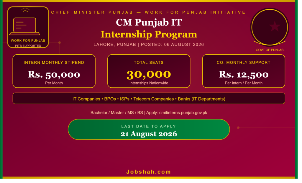 CM Punjab IT Internship Program 2026