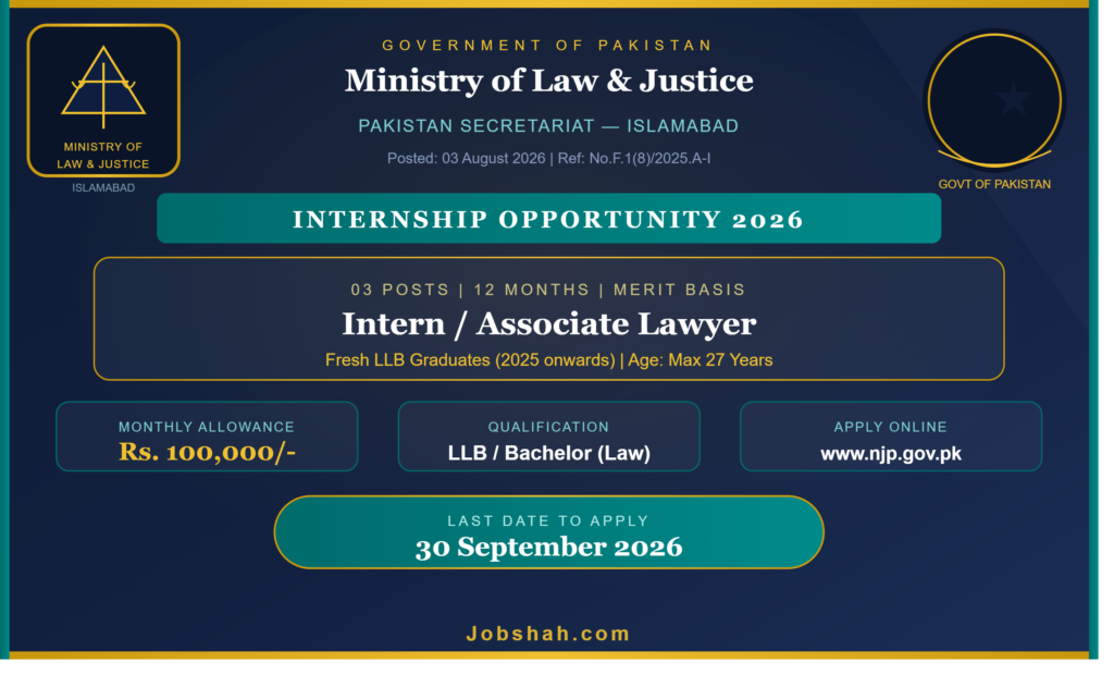 Ministry of Law and Justice Internship 2026